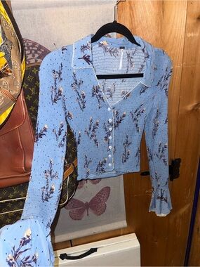 Free People Amelia Printed Blouse